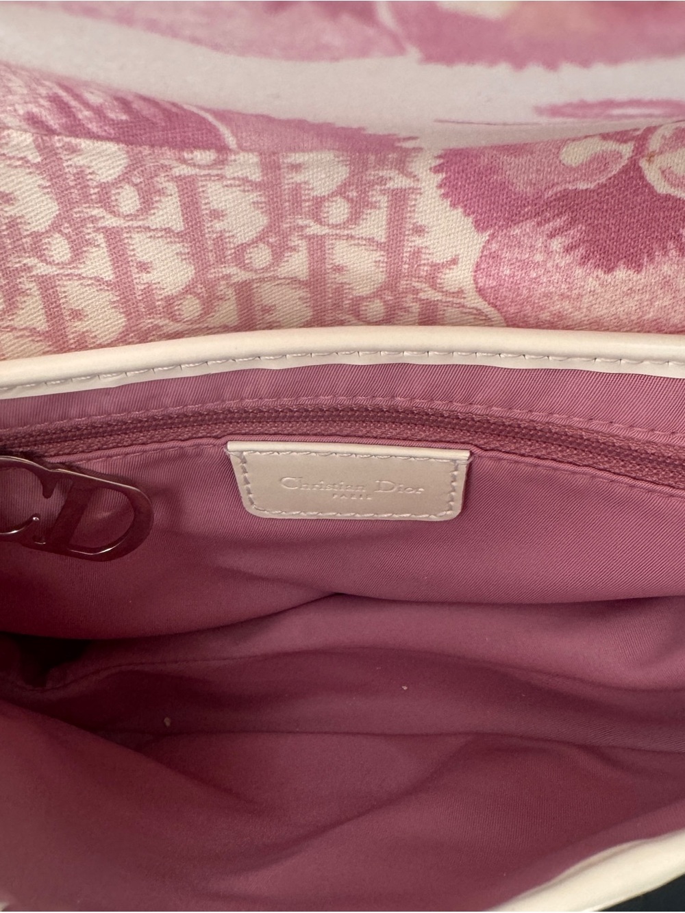 Vintage authentic Christian Dior 2004 PinkGirly Diorissimo Saddle Bag - Picture 15 of 16